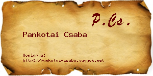 Pankotai Csaba névjegykártya